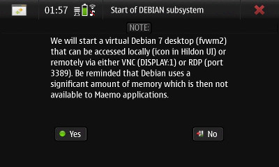 Debian chroot startup script.